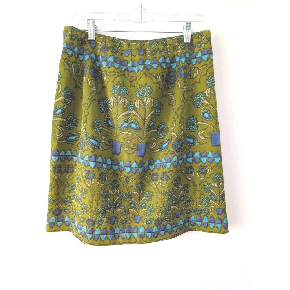 Talbots Womens Stretch Skirt Size 10 Petite Silk Blend Fully Lined